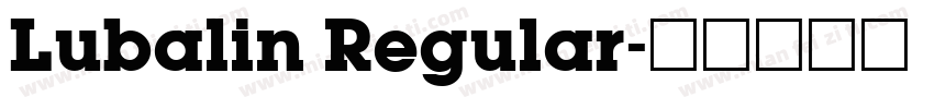 Lubalin Regular字体转换